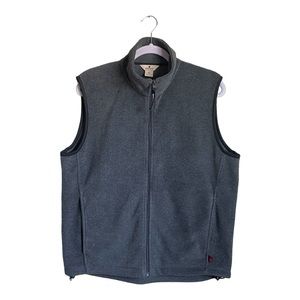 COPY - WOOLRICH | Men’s Fleece Vest Full Zip Pockets Charcoal Heather Grey Vest…